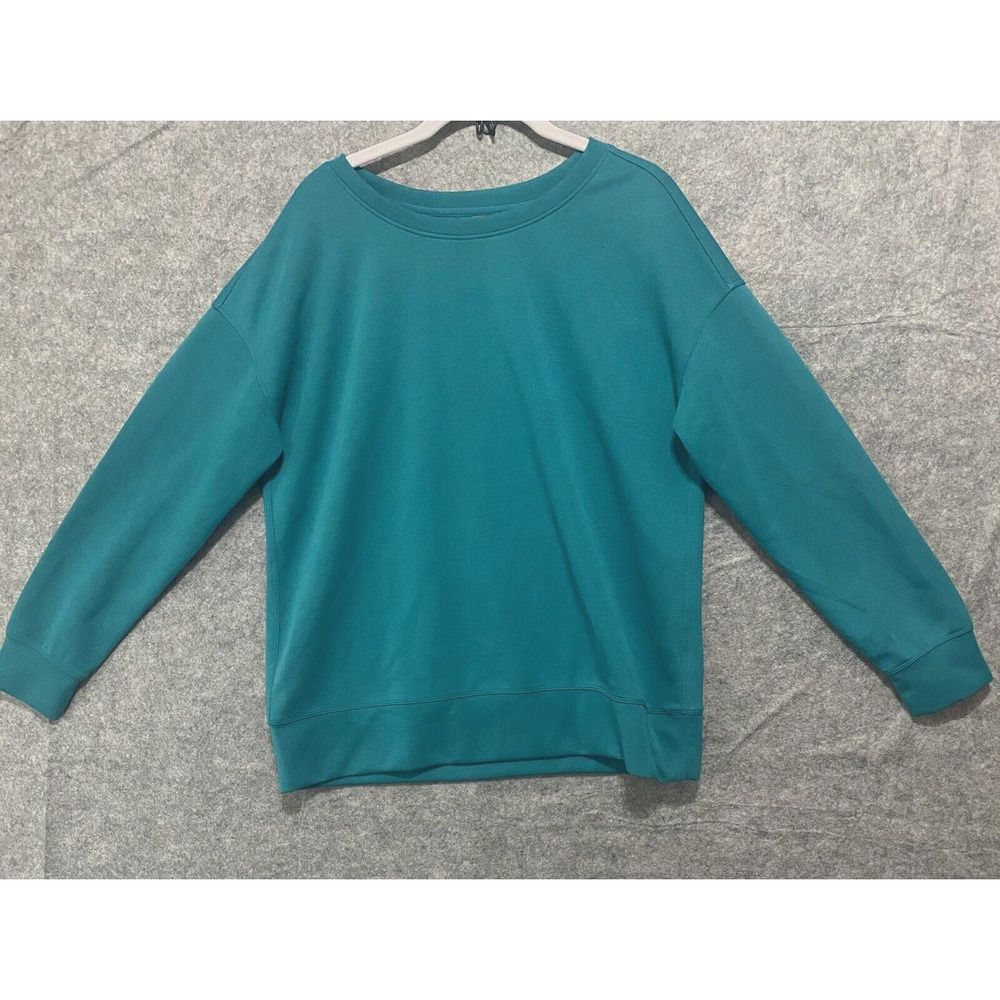 Mondetta Long Sleeve T-Shirt‎ Womens Sz L Blue Green Lightweight Super Soft